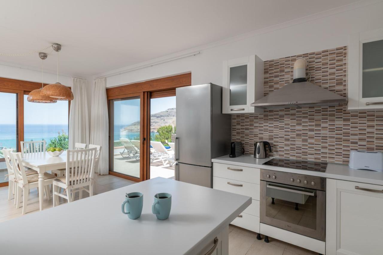 Villa Milena With Private Pool, Vlicha Beach Lindos Exteriér fotografie